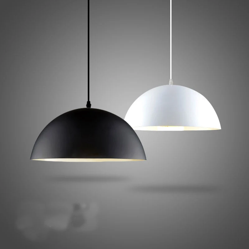 Restaurant pendant lamp chafing dish shop modern led lights single head creative personality semicircle hanging | Освещение