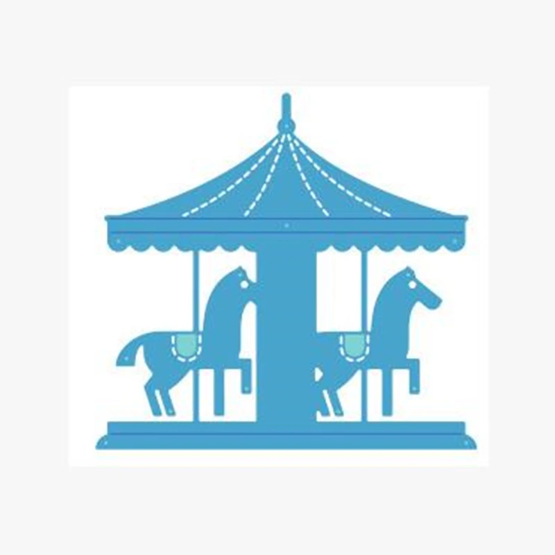 YINISE металлические режущие штампы для трафареты скрапбукинга карусель Сделай Сам