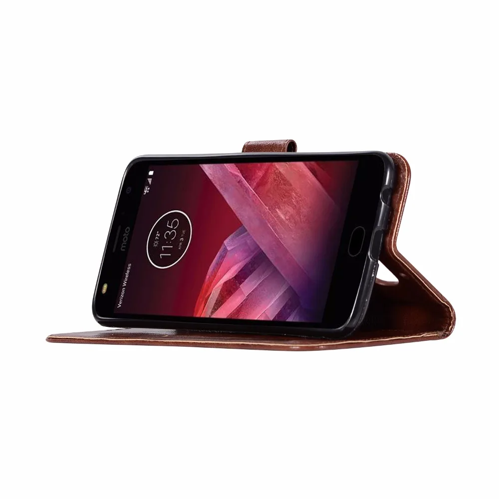 Aiglat чехол для Motorola MOTO Z2 играть Винтаж Ретро плотная PU кожаный Стенд Функция карты