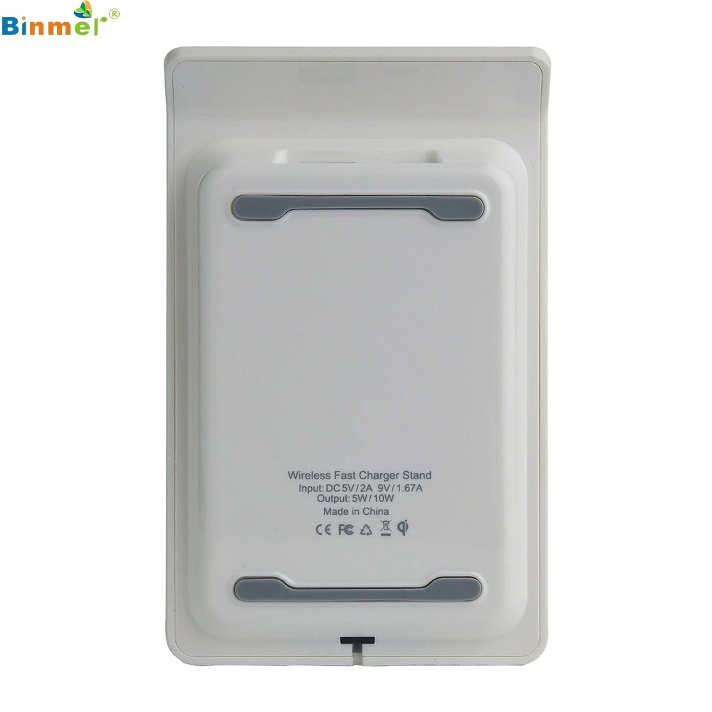 Binmer Быстрое беспроводное зарядное устройство легкое и портативное Qi быстрое для