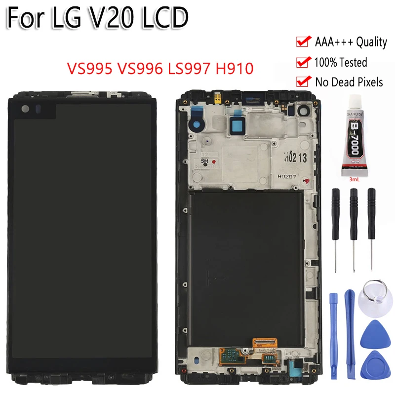 5,7 дюймов для LG V20 LS997 VS995 VS996 H910 ЖК-дисплей кодирующий преобразователь сенсорного экрана в сборе с рамкой запасные части Бесплатные инструменты