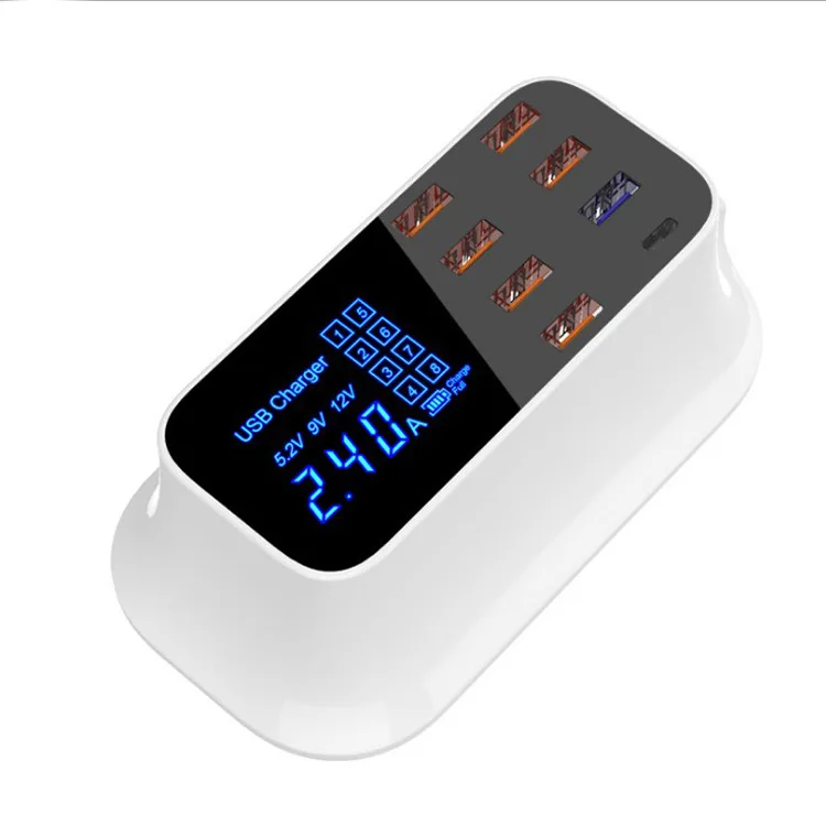 Умная зарядная станция USB Type C со светодиодным дисплеем для быстрой зарядки 3 0 |