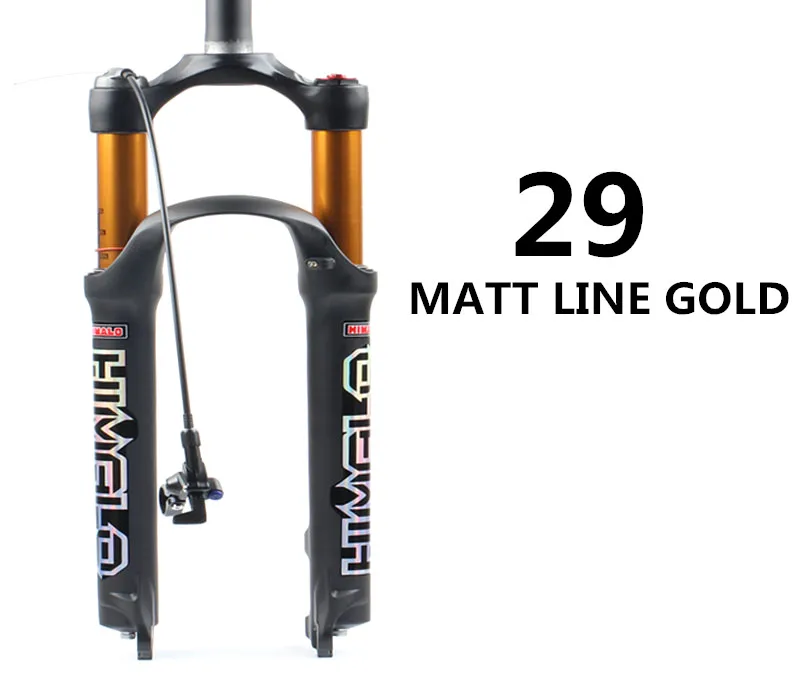 29 matt line gold Велосипедная воздушная вилка 26 27,5 29 ER MTB горная подвесная вилка воздушная устойчивость амортизирующая линия для более SR - Цвет: 29 matt line gold