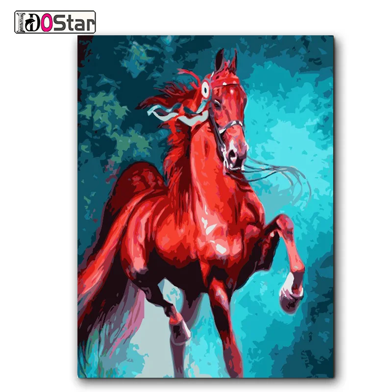 Рамка DIY живопись по номерам животные лошадь олень кошка наборы для медведей