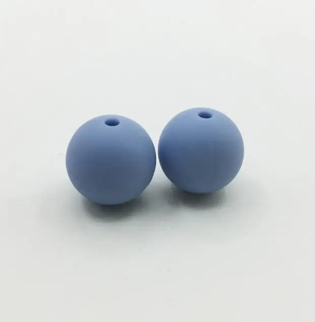 Powder blue 20 шт./лот силиконовый бисер ребенок Прорезывание Зубов Бусины 10 мм/12 мм/15 мм безопасный пищевой прорезывание зубов жеванные круглые силиконовые бусы - Цвет: Powder blue