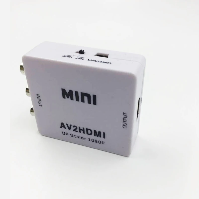Baolyda мини AV к преобразователь видеосигнала HDMI коробка AV2HDMI RCA cvbs адаптер для HD ТВ PS3