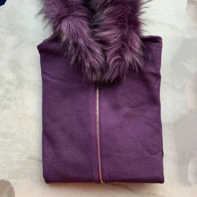 purple Зимний комплект из двух предметов, спортивный костюм на молнии для женщин, комплект свитеров и штанов, женский трикотажный комплект из двух предметов, тонкий свитер с капюшоном, брючный костюм - Цвет: purple