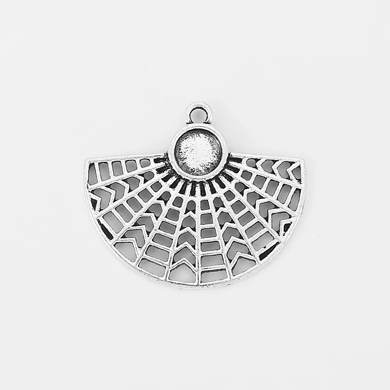 10 шт. веерообразные/полукруглые Соединительные элементы подвески 6 3 мм пустая