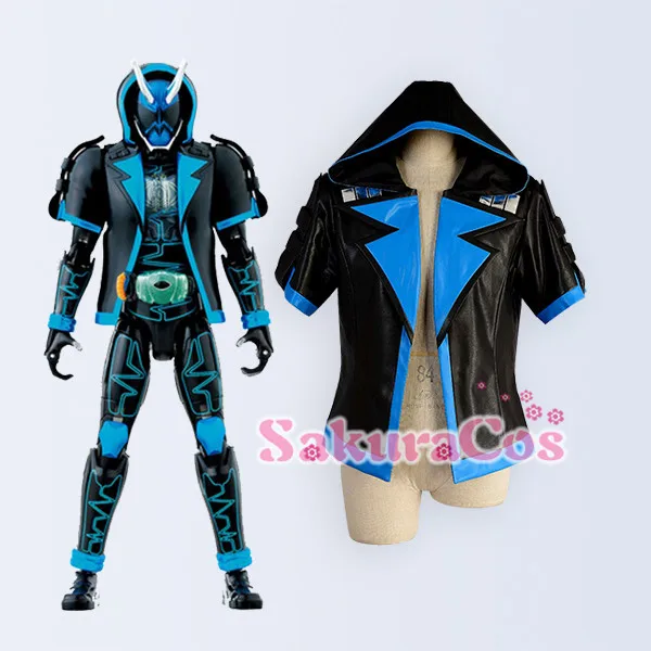Искусственная кожа куртка с капюшоном! Аниме в стиле наездника маске спектр