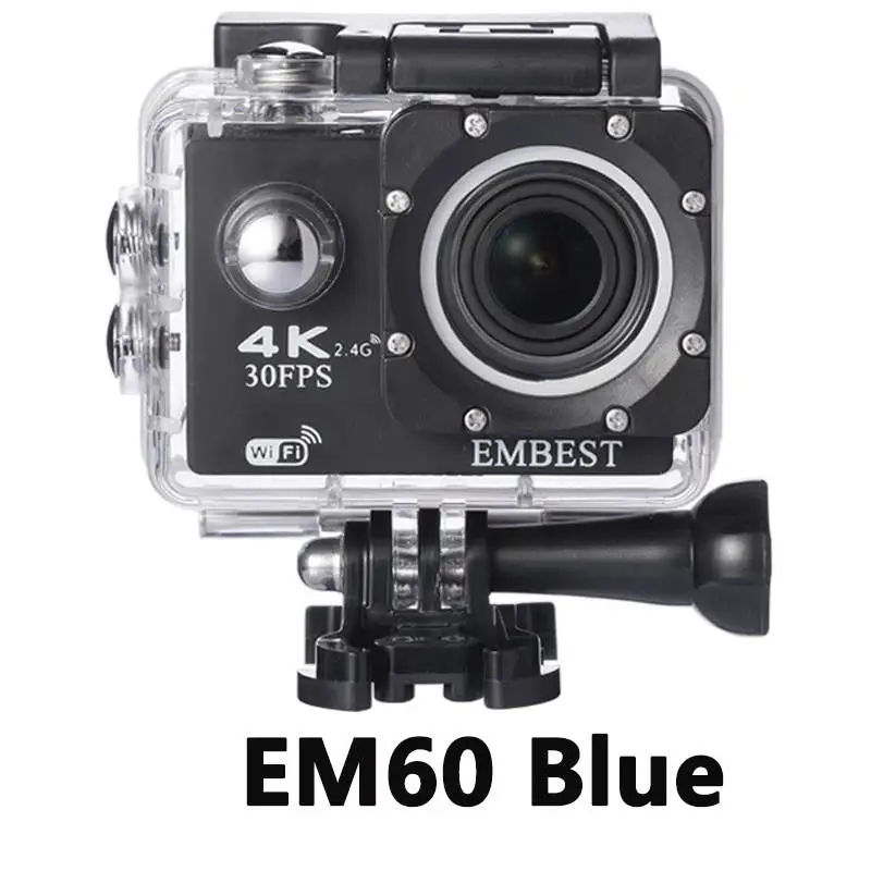 EM60 Black EMBEST 4 K wifi Удаленная 16 МП Спортивная экшн камера на шлем Ultra HD 170D Водонепроницаемая 30 м Экстремальная Спортивная камера для RC самолета - Цвет: EM60 Black