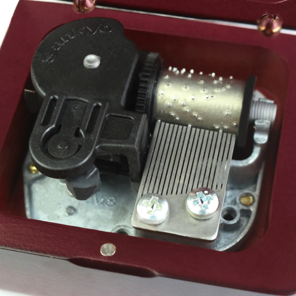 Handmade Wooden Silent Night Music Box Birthday Gift For Women's Day/Birthday special gifts for lovers childrens Wine red | Дом и сад