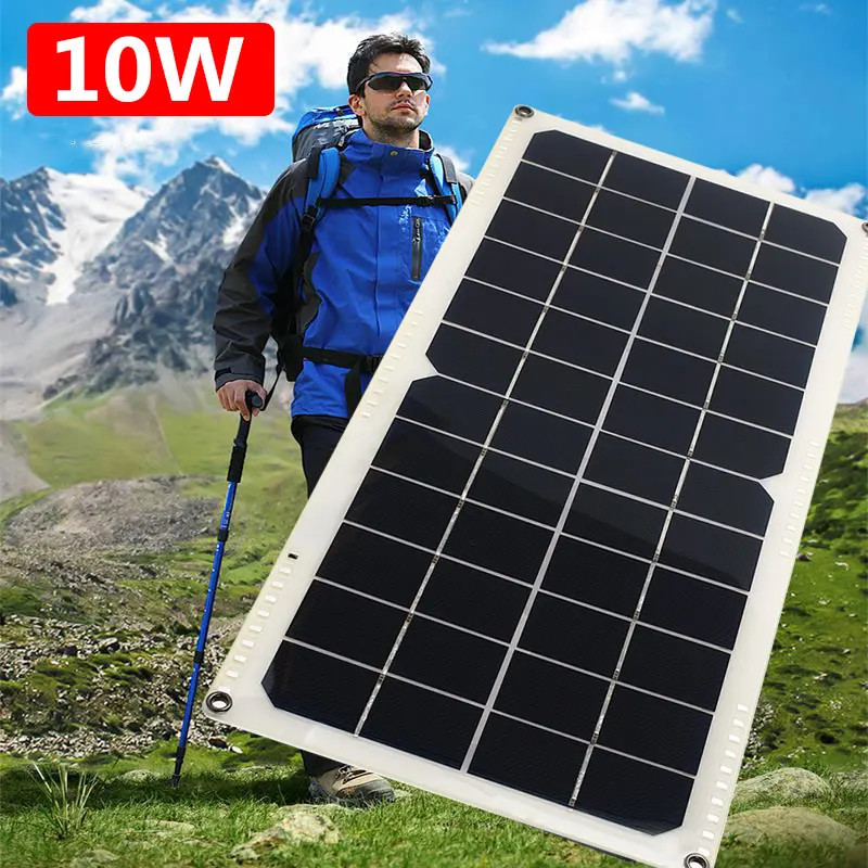 2V 10W Solar Panel PolyCrystalline Cells DIY Module Epoxy Resin With Block Diode 2 Alligator Clips 4m Cable | Обустройство дома