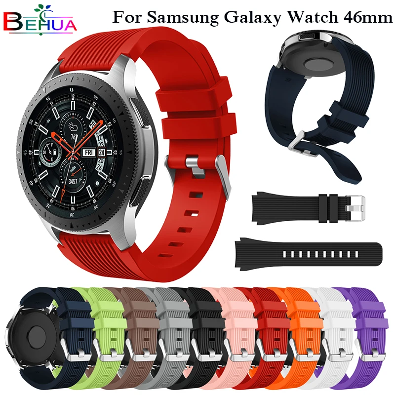 Спортивный силиконовый ремешок для Samsung Galaxy Watch 46 мм, ремешок для samsung Galaxy Watch 42 мм, ремешок для умных часов
