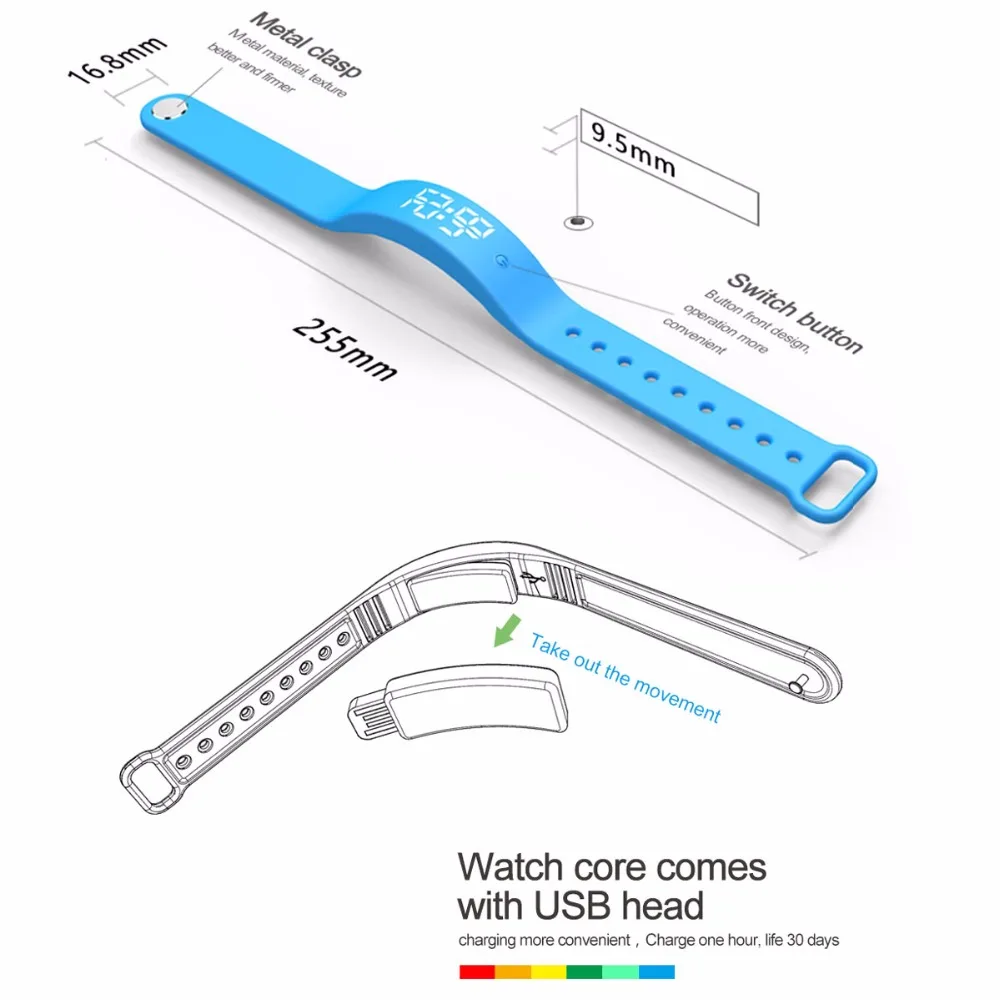 SOONHUA TW6 Водонепроницаемый умный Браслет Шагомер калорий монитор сна usb зарядка Спортивный Браслет фитнес-трекер умный Браслет