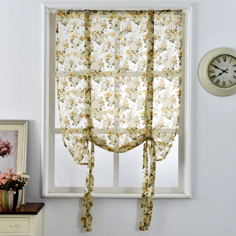 LOZUJOJU римские ткани для современной вуали занавески двери кафе панель короткие