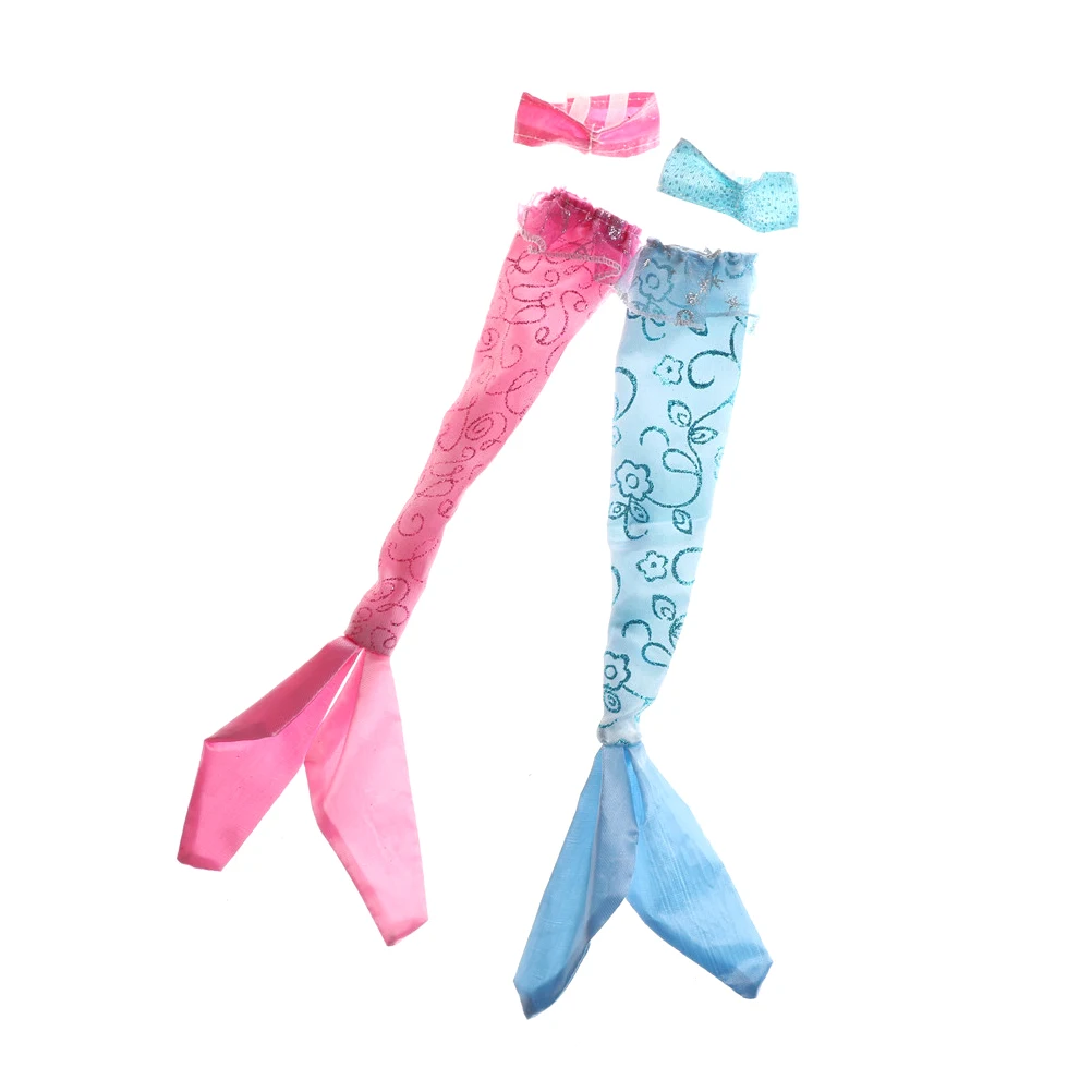 2 шт./лот розовые синие куклы ручной работы платье Русалка вечернее юбка Модная