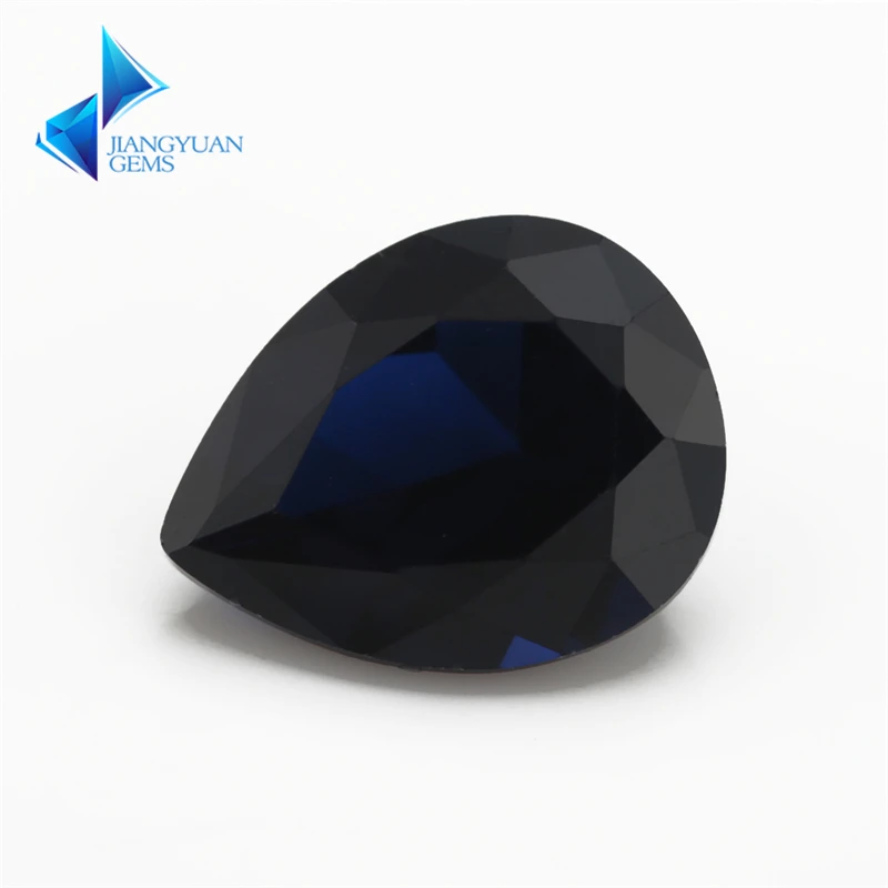 

Size 3x5~10x12mm Pear Shape 114# Blue Stone Brilliant Cut Synthetic Spinel Blue Stone For Jewelry