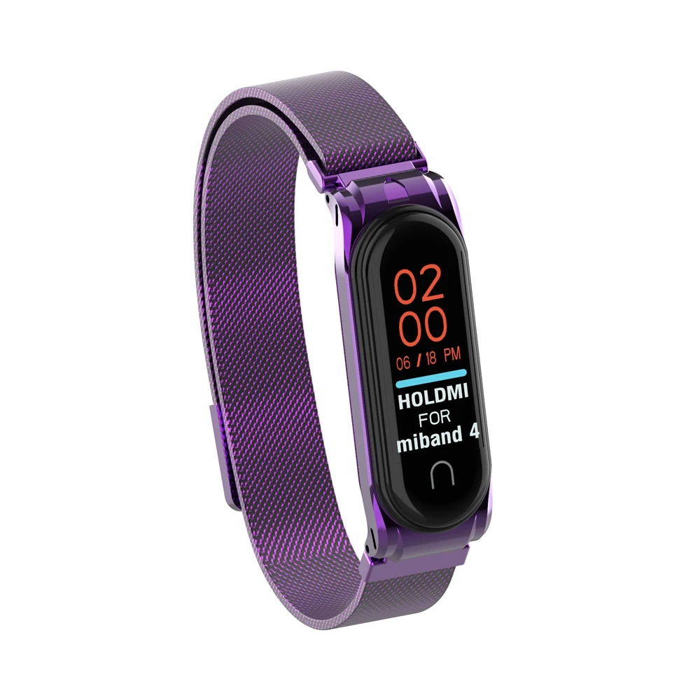 Для mi band 4 3 ремешок металлический магнитный браслет для Xiaomi mi band 4 умный браслет Сменные аксессуары для Xiao mi band 4