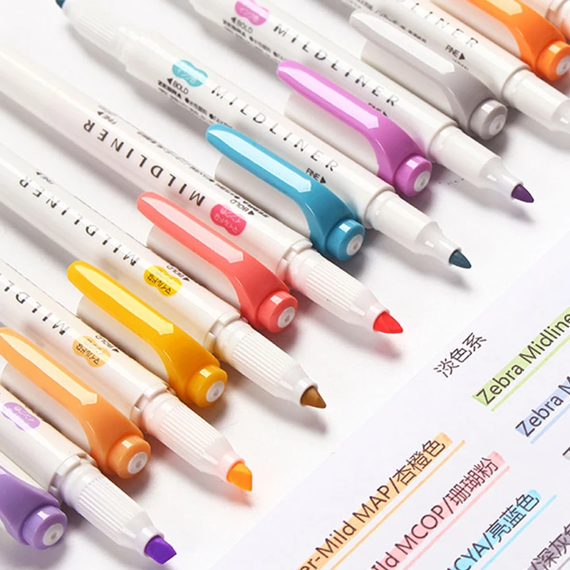 1 шт. Zebra Mildliner хайлайтер ручка двойной наконечник Mildliner маркеры ручки окраска текстовая бумага Destacador пуля журнал поставок WKT7