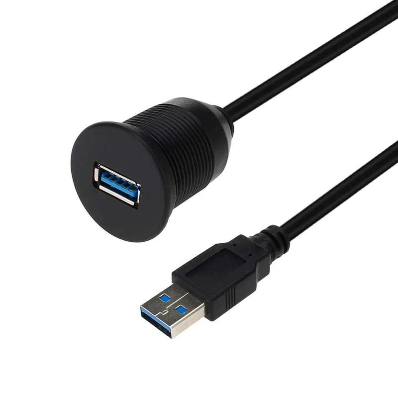 1 м USB 3 0 мужчин и женщин AUX заподлицо автомобильное крепление удлинитель для