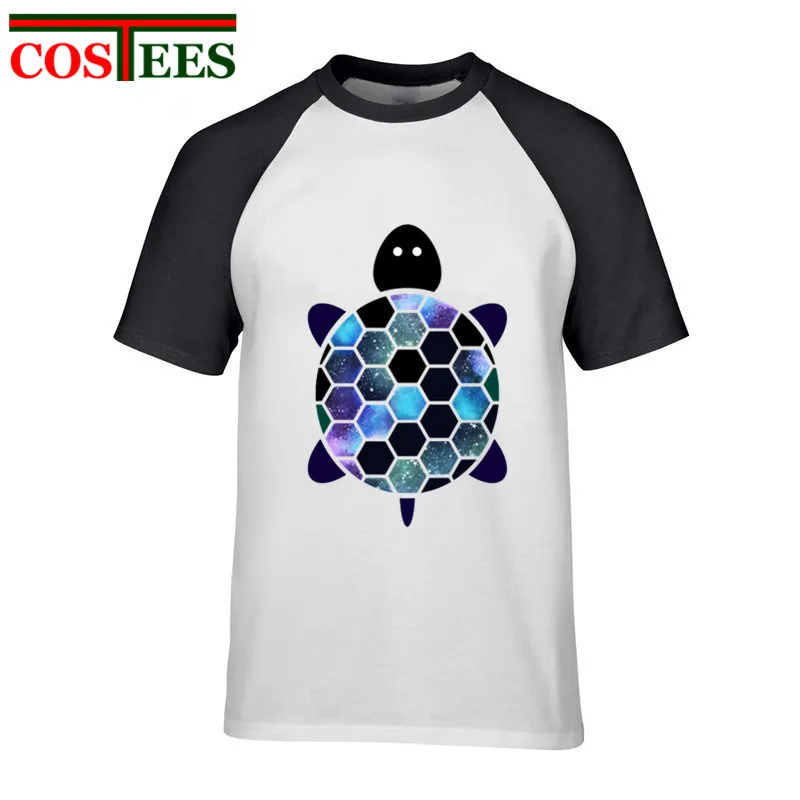 Camiseta космическая галактика морская черепаха футболка для мужчин милая Kawaii