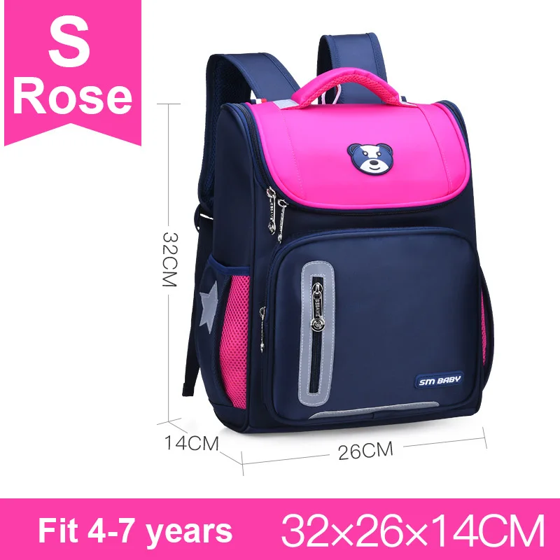 571 Small Rose Модный милый медведь, звезда в стиле пэчворк, для девочек и мальчиков, для детей, для начальной школы, рюкзак, школьные сумки для детей, подростков, студенческие рюкзаки - Цвет: 571 Small Rose