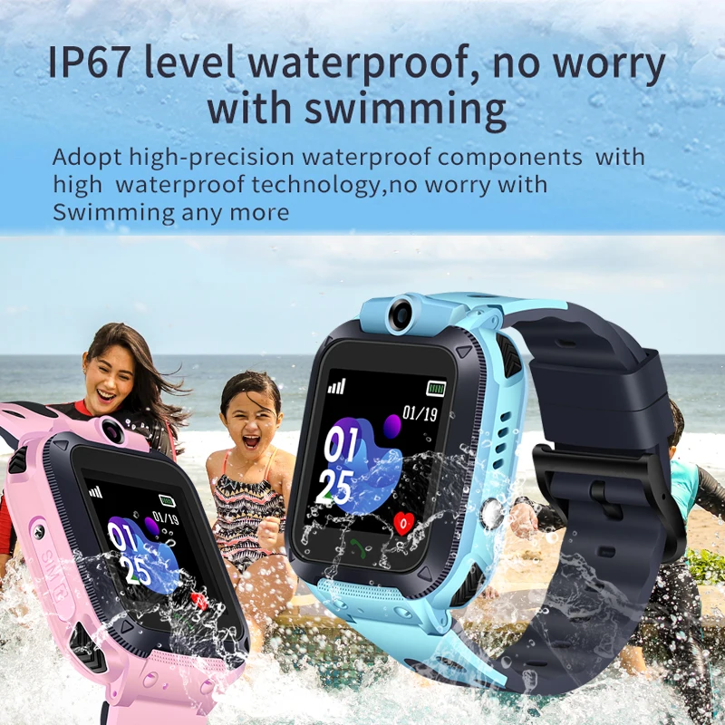 2019 New Smart watch LBS Kid SmartWatches Phone Camera Touch Screen Baby Watch for Children SOS Call Location Finder Locator+Box |