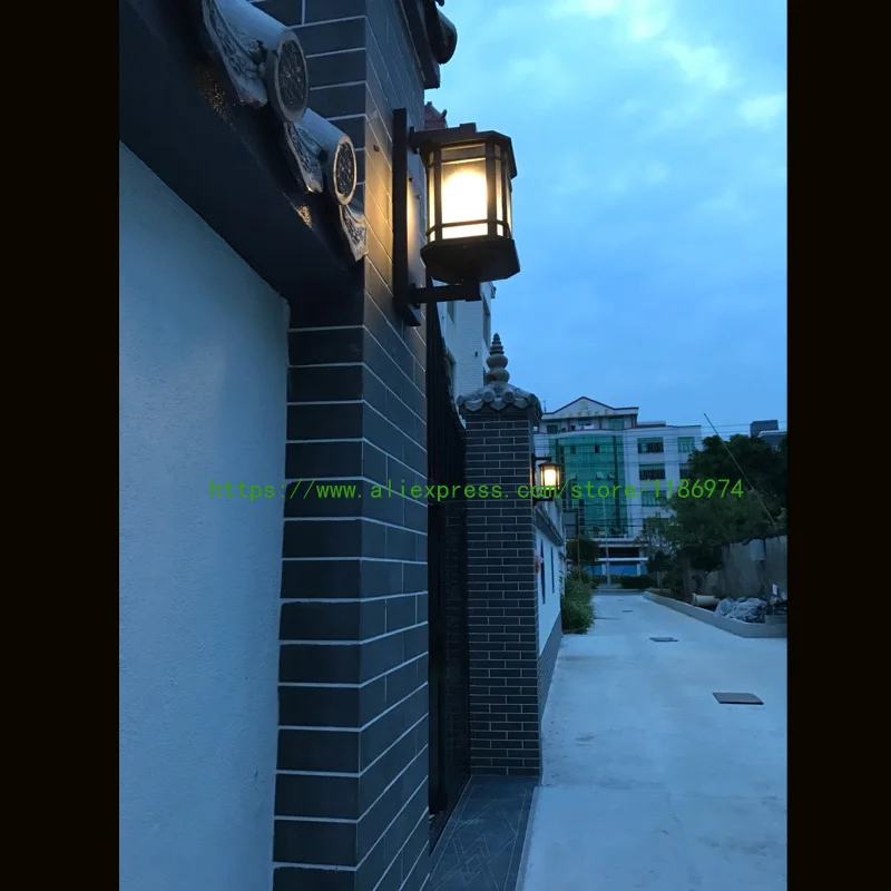 Ретро деревенский алюминиевый наружный настенный светильник балкон Walkway