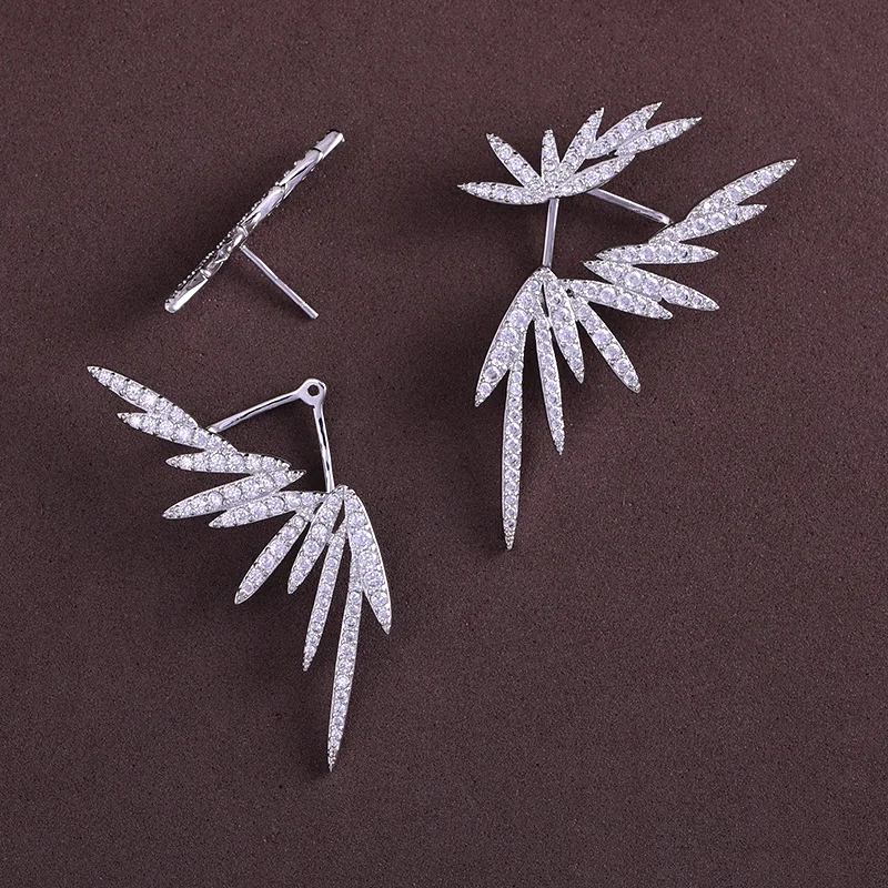 Женские серьги гвоздики с кристаллами Джейн элегантные ангелом ювелирные