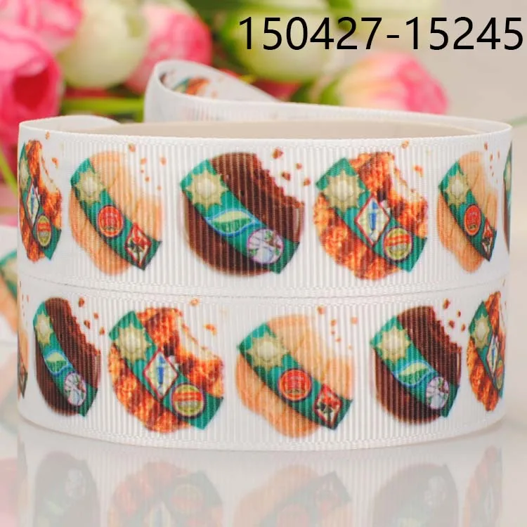 10 ярдов-разные размеры-живое печенье лента напечатанная Grosgrain мультфильм лента - Цвет: 150427-15245
