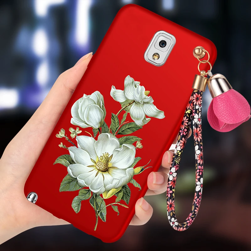 Чехол для Samsung Galaxy note 3 силиконовый роскошный чехол с рисунком пиона N9005 мягкий из
