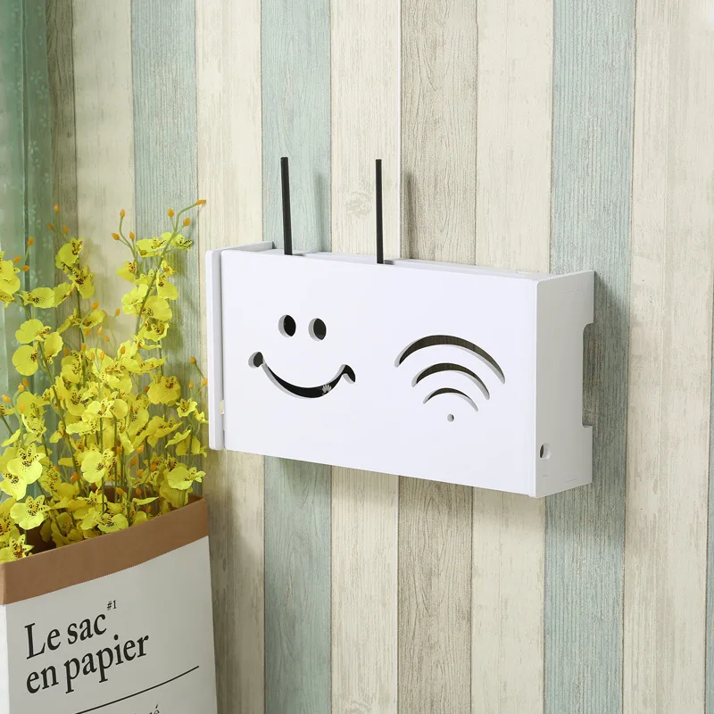Беспроводной маршрутизатор без перфоратора, коробка для хранения, wifi светильник, кошачий приют, приставка, полка для хранения на стене, гостиная