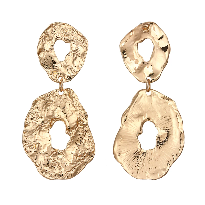 YMYW модные большие металлические геометрические Висячие висячие серьги с