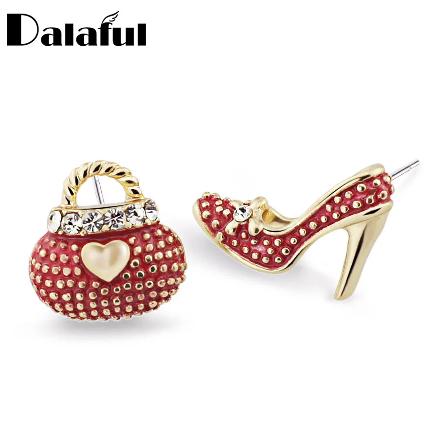 Женские асимметричные серьги гвоздики на высоком каблуке 3 цвета|stud earrings|stud earrings