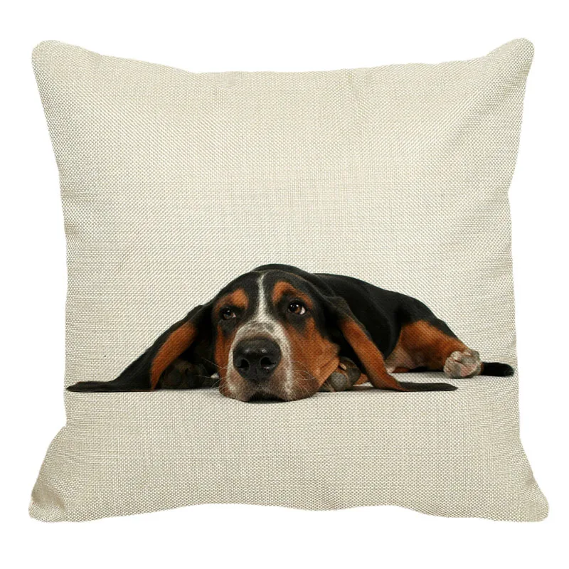 XUNYU 45 см x 45 м креативные животные Bajidu hound новые хлопковые льняные удобные подушки набор домашнее украшение для дивана декоративная подушка YH038 - Цвет: 13