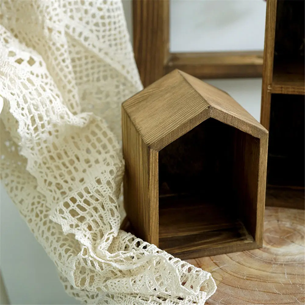 Деревянный поднос для хранения в пасторальном стиле тарелка фруктов тортов