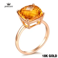 18k natural citrine rose gold ring elegant and beautiful minimalism affordable price women girl party 2020 new fine good
