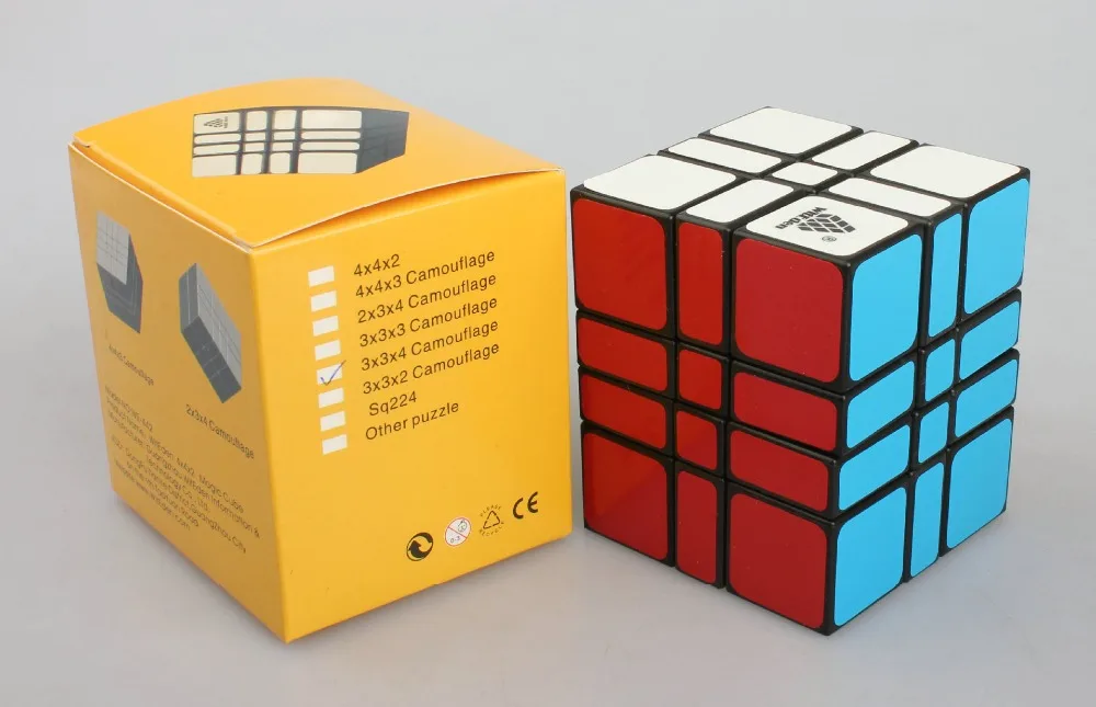 WitEden неравный 3x3x4 Камуфляжный Кубик Рубика для профессионалов головоломка на скорость 334 куб обучающий игрушки для детей Интеллектуальный