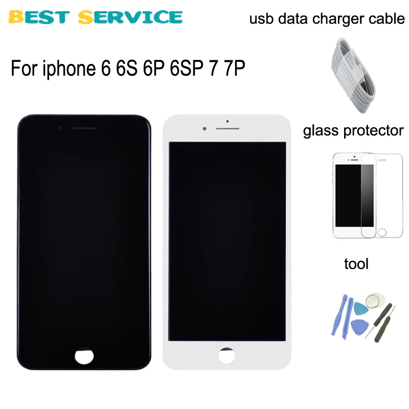 Сменный сенсорный ЖК-экран 10 шт. без битых пикселей для iphone 6 plus 6s 7 дигитайзер в