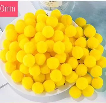 05yellow 100 шт. 10/15/20/25 мм Мини пышная Нижняя Pom Poms помпонами ручной работы для детей игрушки свадебный Декор DIY товары для шитья и рукоделия - Цвет: 05yellow