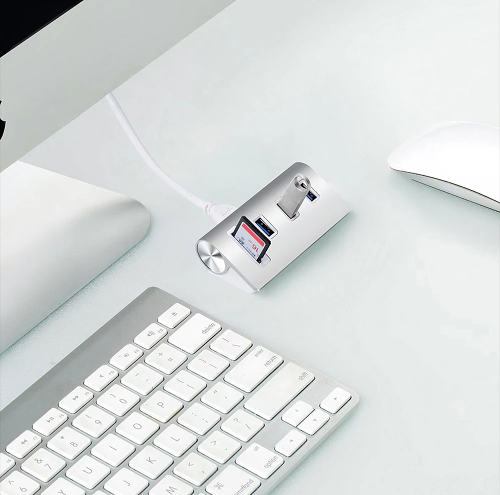 Rocketek Мульти usb 3,0 концентратор 3 порта адаптер сплиттер интерфейс питания SD/TF кард-ридер для MacBook Air компьютер Ноутбук аксессуары