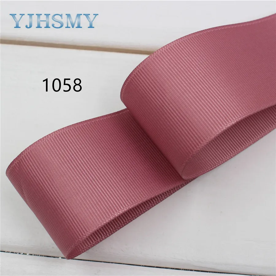 YJHSMY(1-1/2 '') 38 мм 5 ярдов/лот ручная печать сплошная корсажная лента Diy аксессуары для головных уборов, Свадебная подарочная упаковка 173212 - Цвет: 1058