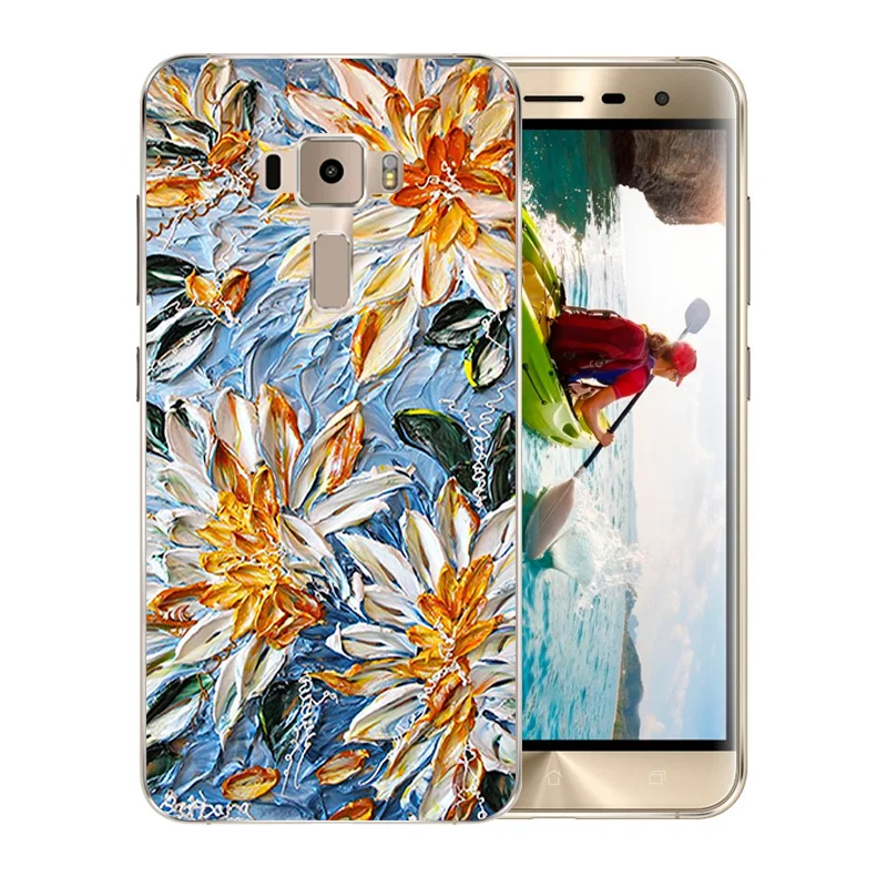 Soft Silicone Case For Asus ZenFone 3 ZE520KL Van Gogh Pattern Cover for KL / ZE 520 Phone Coque Zenfone |