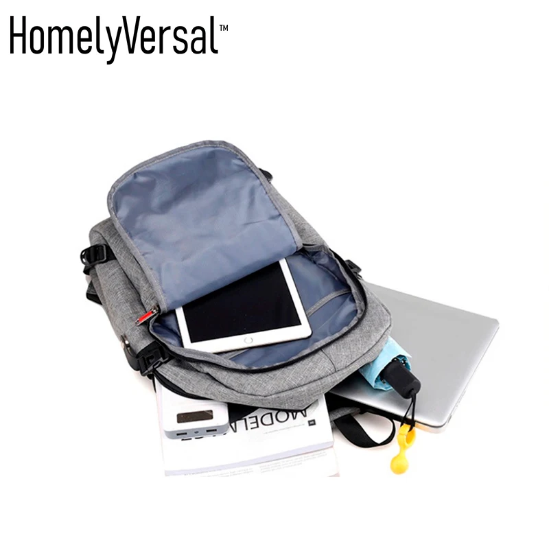 Модный противокражный рюкзак для ноутбука с USB замком пыленепроницаемый