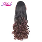 Синтетические Надувные вьющиеся волосы Lydia, удлинители для хвоста, 18-24 дюйма, с двумя пластиковыми гребнями, блонд, все цвета в наличии