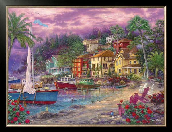 

Coastal Villa Scenery painting House Needlework,Embroidery,DIY Cross stitch kits,Pattern Counted Cross-Stitching Home Decor