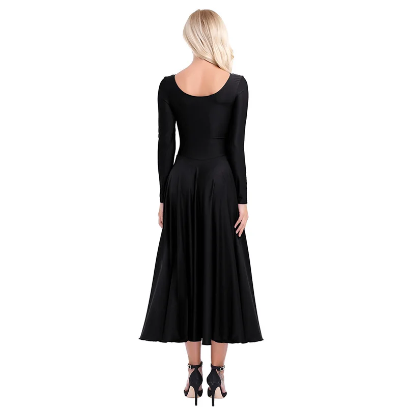 Женское бальное платье TiaoBug с длинным рукавом для лирических танцев |