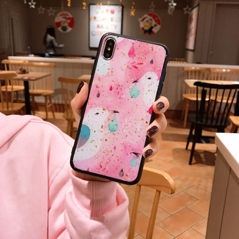 ORYKSZ роскошный Мультфильм Птица Блеск глянцевый чехол для iPhone X 7 8 плюс Чехол XS XR Max