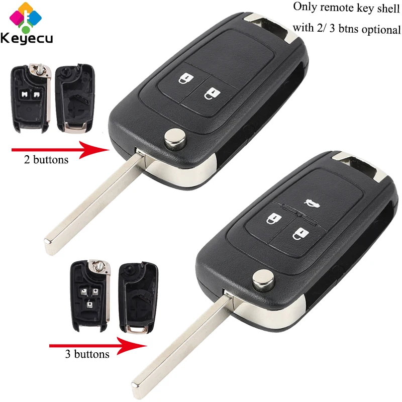 Запасной чехол KEYECU для автомобильного ключа с дистанционным управлением 2/ 3