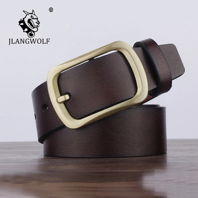 Винтажный джинсовый ремень мужской кожаный из натуральной кожи роскошный